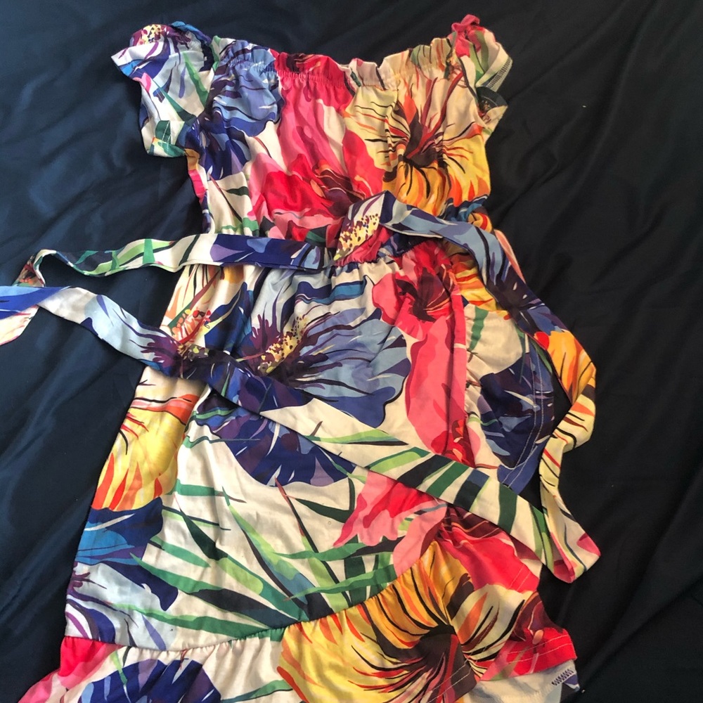Off the shoulder dress with belt
